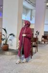 Angora Uzun Hırka  Bordo