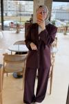 Blazer Ceketli Takim Mürdüm