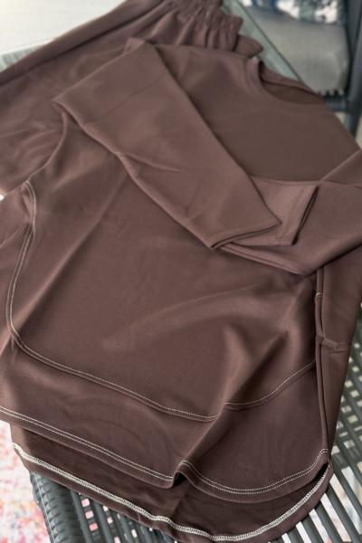 Dikişli oyso takım  Acı Kahve