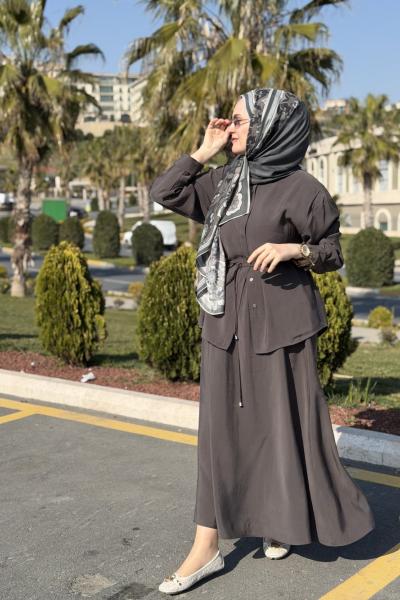 Etekli Modal Takım  Antrasit