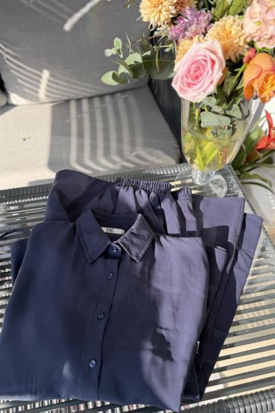 Etekli Modal Takım  Nar Lacivert