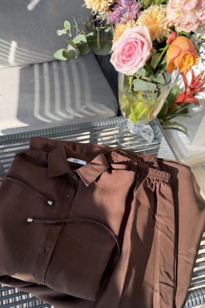 Etekli Modal Takım  Acı Kahve