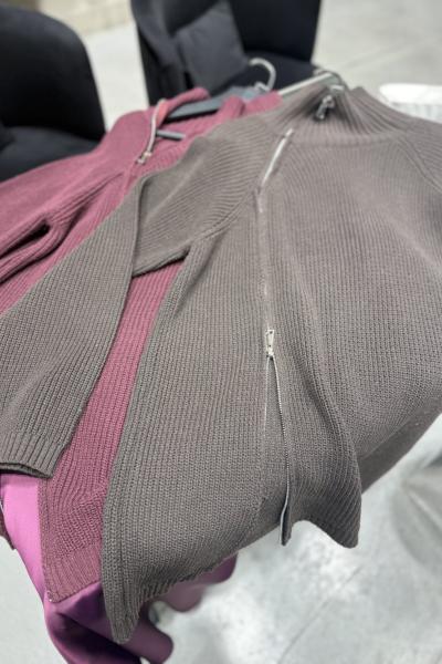 Fermuar detaylı kazak  Acı Kahve