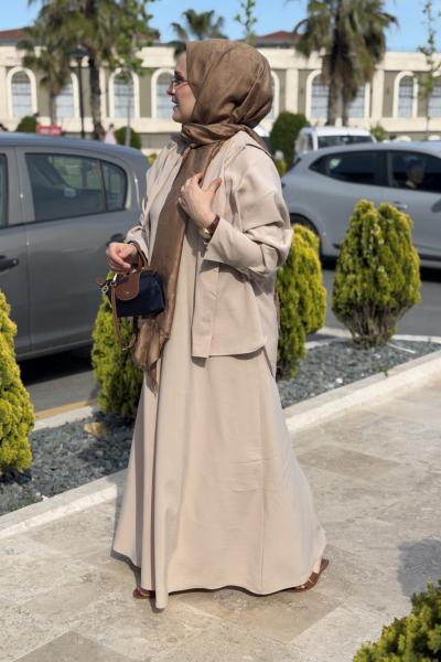 Kupra Elbiseli Takım  Camel