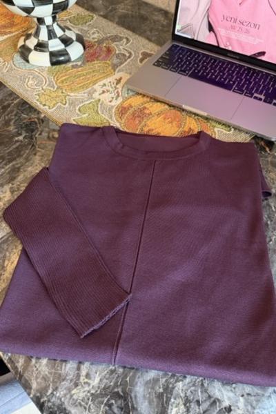 Merzerize Triko  Mürdüm