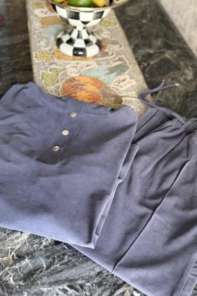 Mevsimlik Havuç Model Oyşo Takım  Gök Mavi