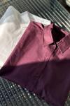 Oversize Poplin Gömlek Bordo