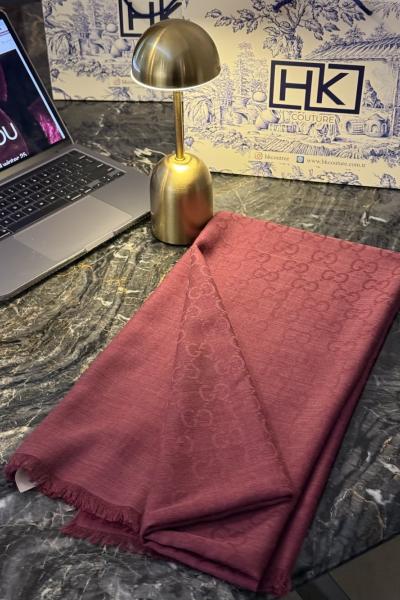 Yün ipek şal  Bordo