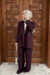 Blazer Ceketli Takim Mürdüm