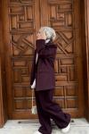 Blazer Ceketli Takim Mürdüm